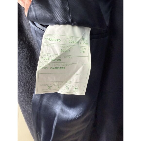 Todays Man Mens Cashmere Blazer 40L Solid Black Sport Coat Made in Italy - Picture 11 of 14